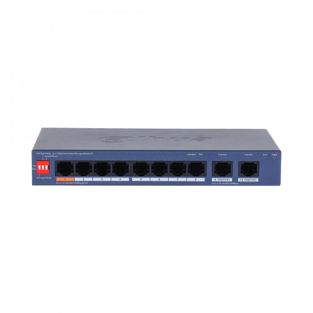 Коммутатор Dahua DH-CS4010-8GT-60 1000 Base-T (1000 мбит/с)