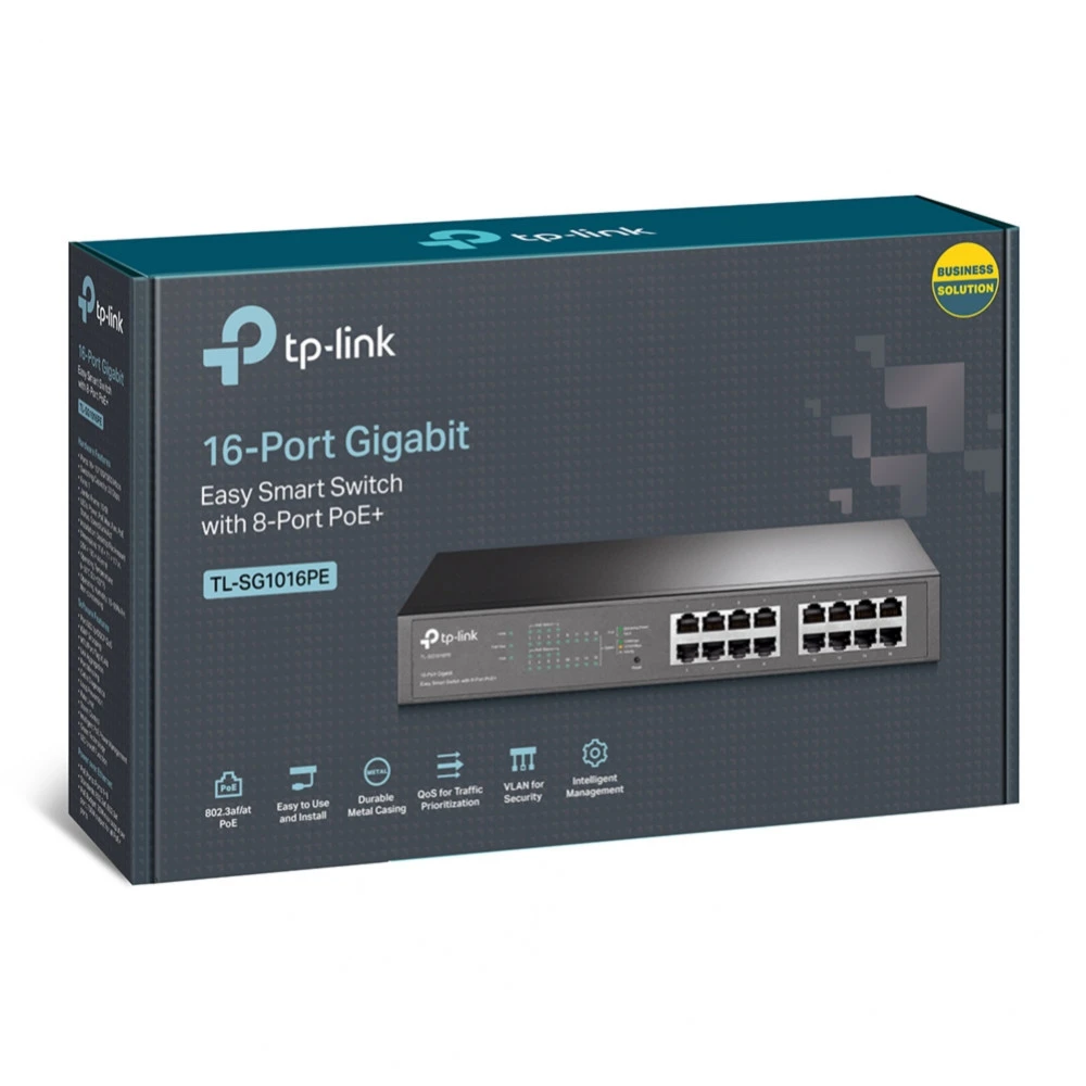 Коммутатор TP-Link TL-SG1016PE V2.0/3.0/4.0/5.0 1000 Base-TX (1000 мбит/с)