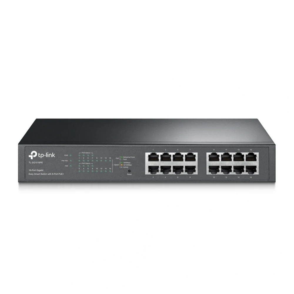 Коммутатор TP-Link TL-SG1016PE V2.0/3.0/4.0/5.0 1000 Base-TX (1000 мбит/с)
