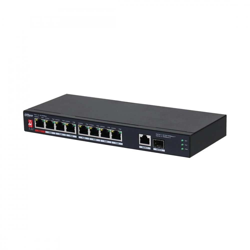 Коммутатор Dahua DH-PFS3110-8ET1GT1GF-96 100 Base-TX (100 мбит/с)
