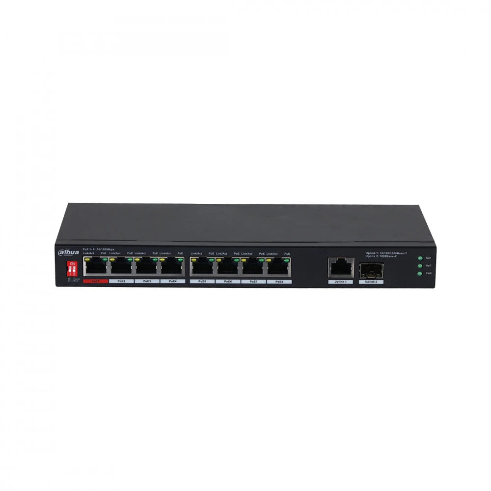 Коммутатор Dahua DH-PFS3110-8ET1GT1GF-96 100 Base-TX (100 мбит/с)