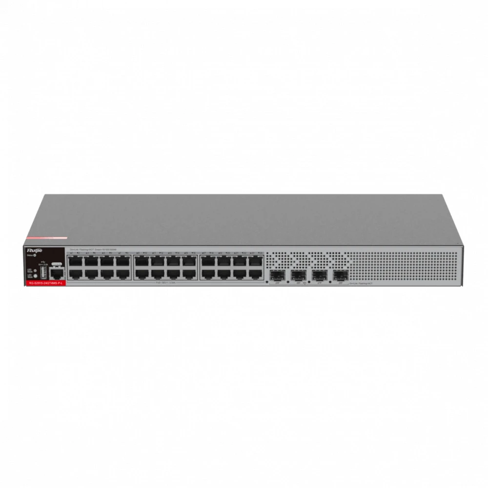 Коммутатор Ruijie RG-S2915-24GT4MS-P-L 1000 Base-TX (1000 мбит/с), 4 SFP порта