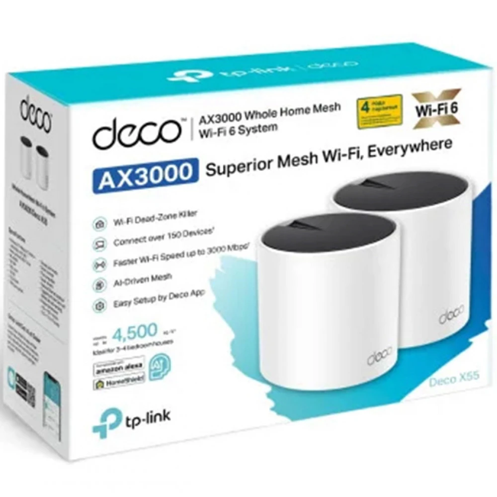 Маршрутизатор для дома TP-Link Deco X55(2-pack) Deco X55(2-pack)(EU)