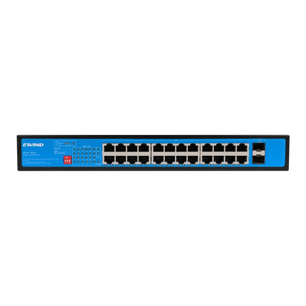 Коммутатор EWIND EW-S1926CG-AP 24 1000 Base-TX (1000 мбит/с), 2 SFP порта