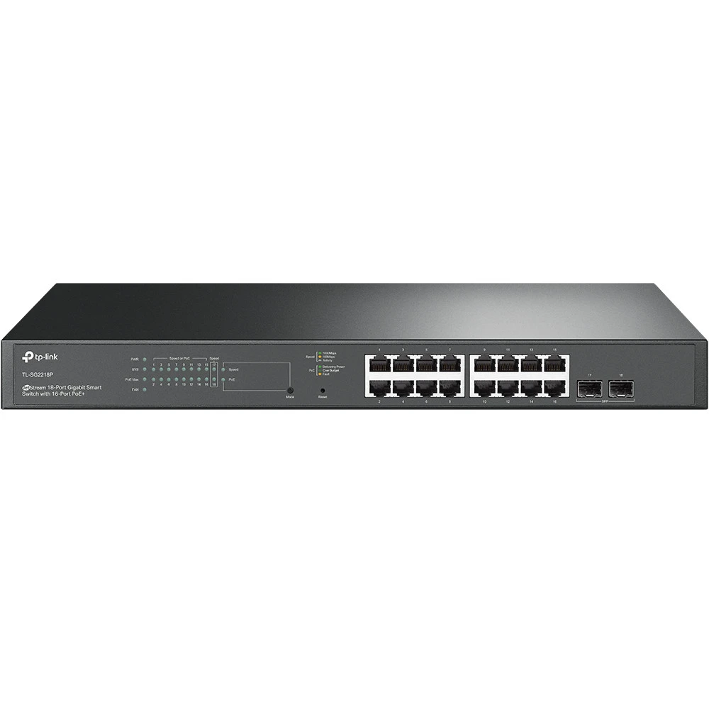 Коммутатор TP-Link TL-SG2218P 1000 Base-T (1000 мбит/с), 2 SFP порта