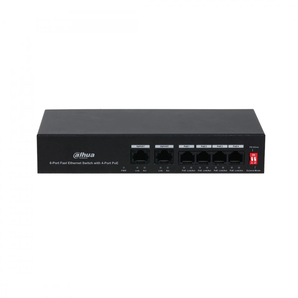 Коммутатор Dahua DH-S3006-4ET-45 100 Base-T (100 мбит/с)
