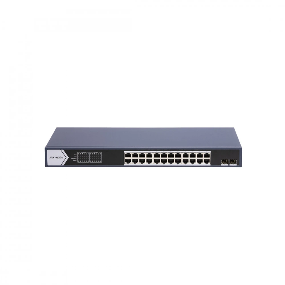 Коммутатор Hikvision DS-3E0526P-E/M(B) 1000 Base-T (1000 мбит/с), 2 SFP порта