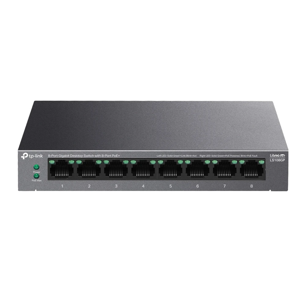 Коммутатор TP-Link ES206GP(UN) LS108GP(UN) 1000 Base-T (1000 мбит/с)