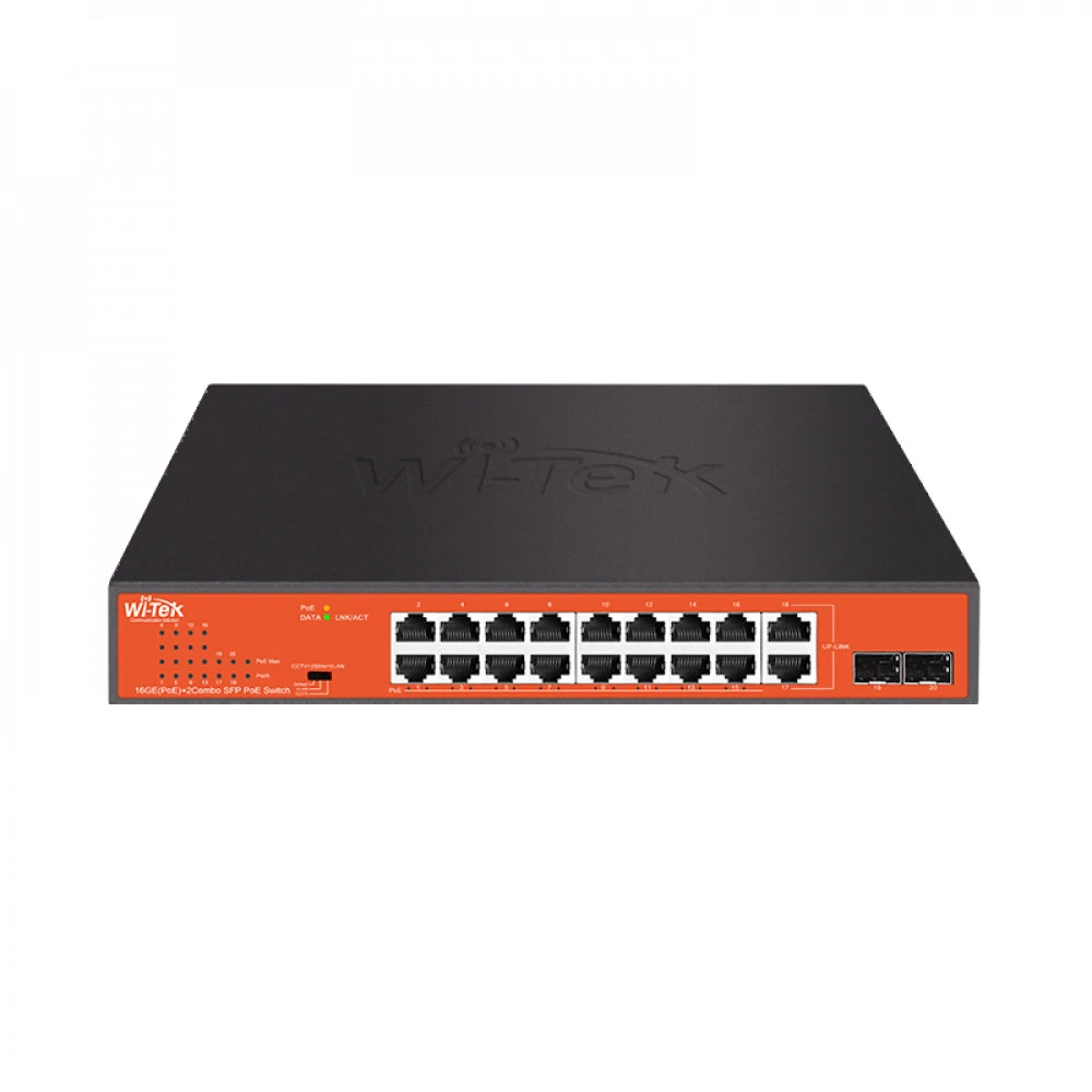 Коммутатор Wi-Tek WI-PS318GFH 1000 Base-T (1000 мбит/с), 2 SFP порта