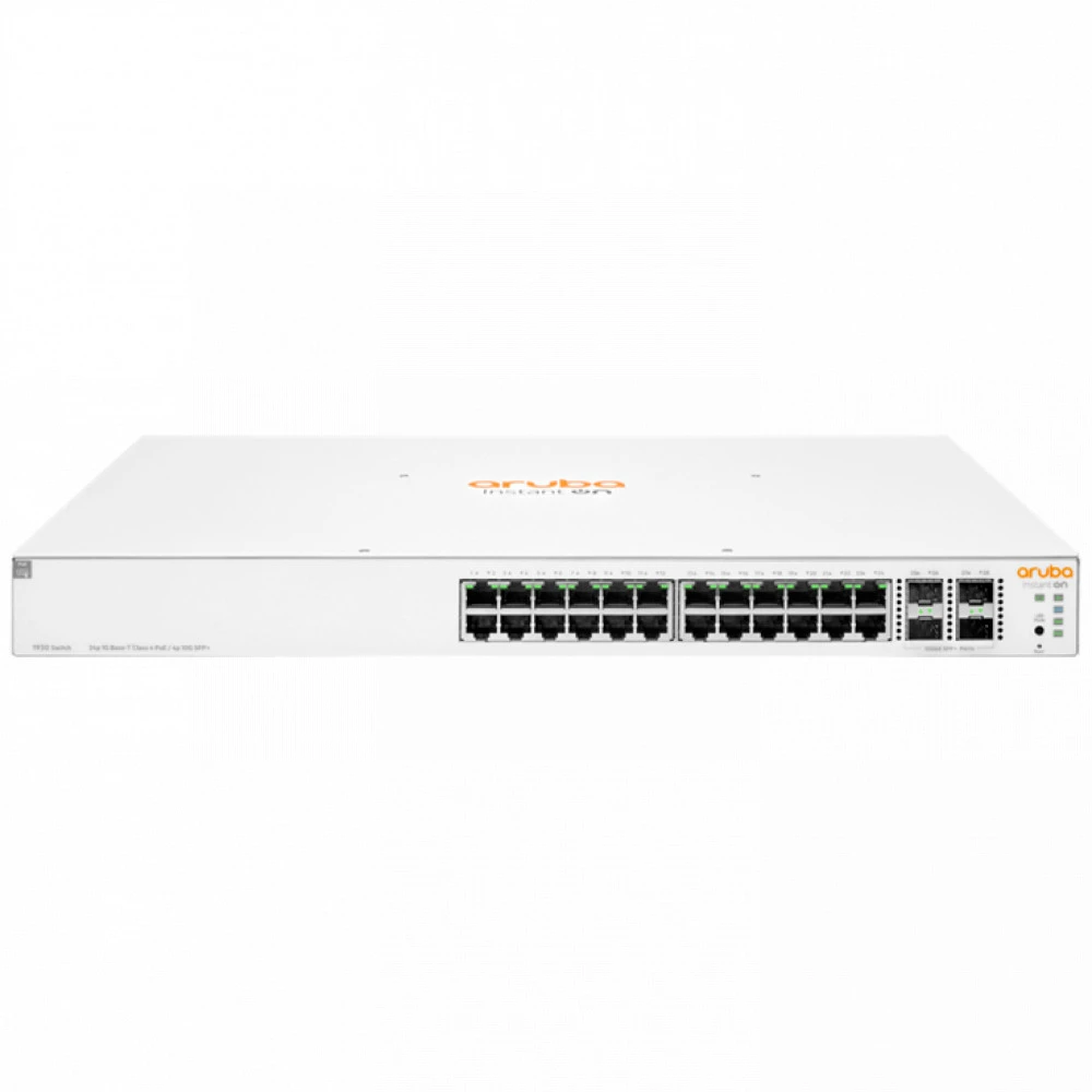 Коммутатор HPE Aruba Instant On 1930 24G Class4 PoE 4SFP/SFP+ 370W Switch JL684B 1000 Base-TX (1000 мбит/с), 4 SFP порта