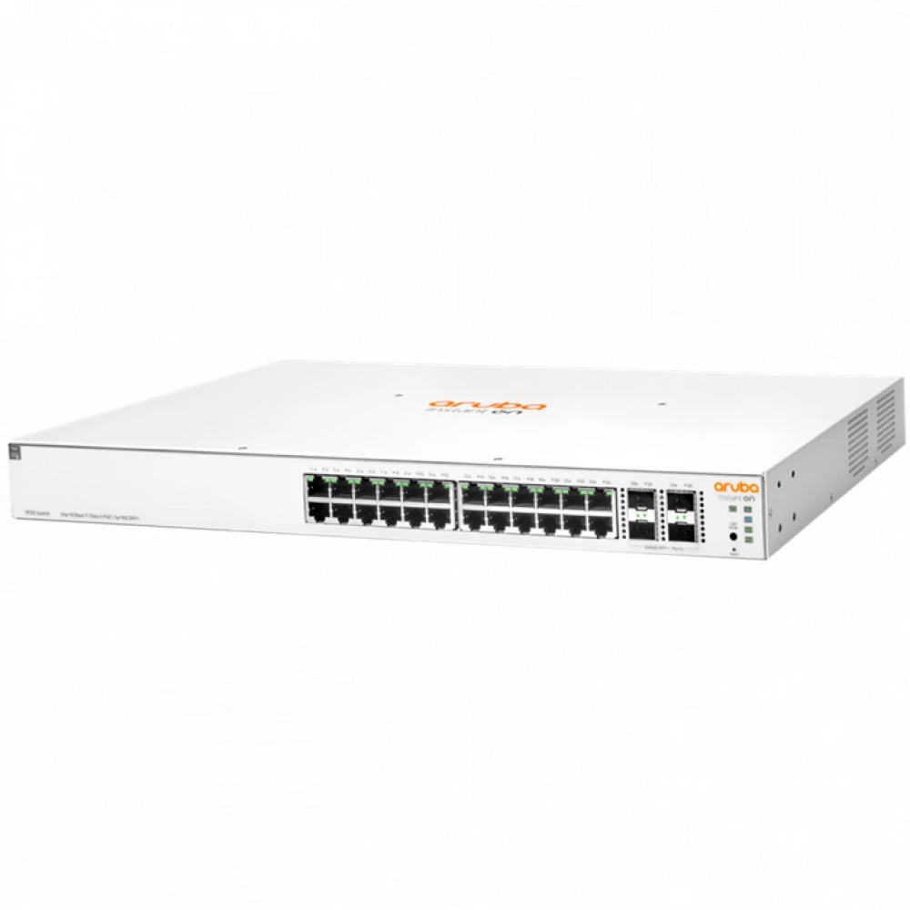 Коммутатор HPE Aruba Instant On 1930 24G Class4 PoE 4SFP/SFP+ 370W Switch JL684B 1000 Base-TX (1000 мбит/с), 4 SFP порта