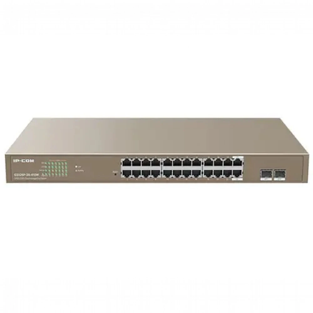Коммутатор IP-COM G3326P G3326P-24-410W 1000 Base-T (1000 мбит/с), 2 SFP порта