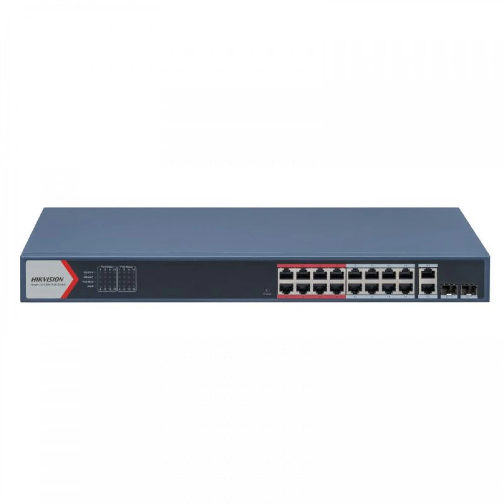 Коммутатор Hikvision DS-3E1318P-EI(B) DS-3E1318P-EI (B) 100 Base-T (100 мбит/с), 2 SFP порта
