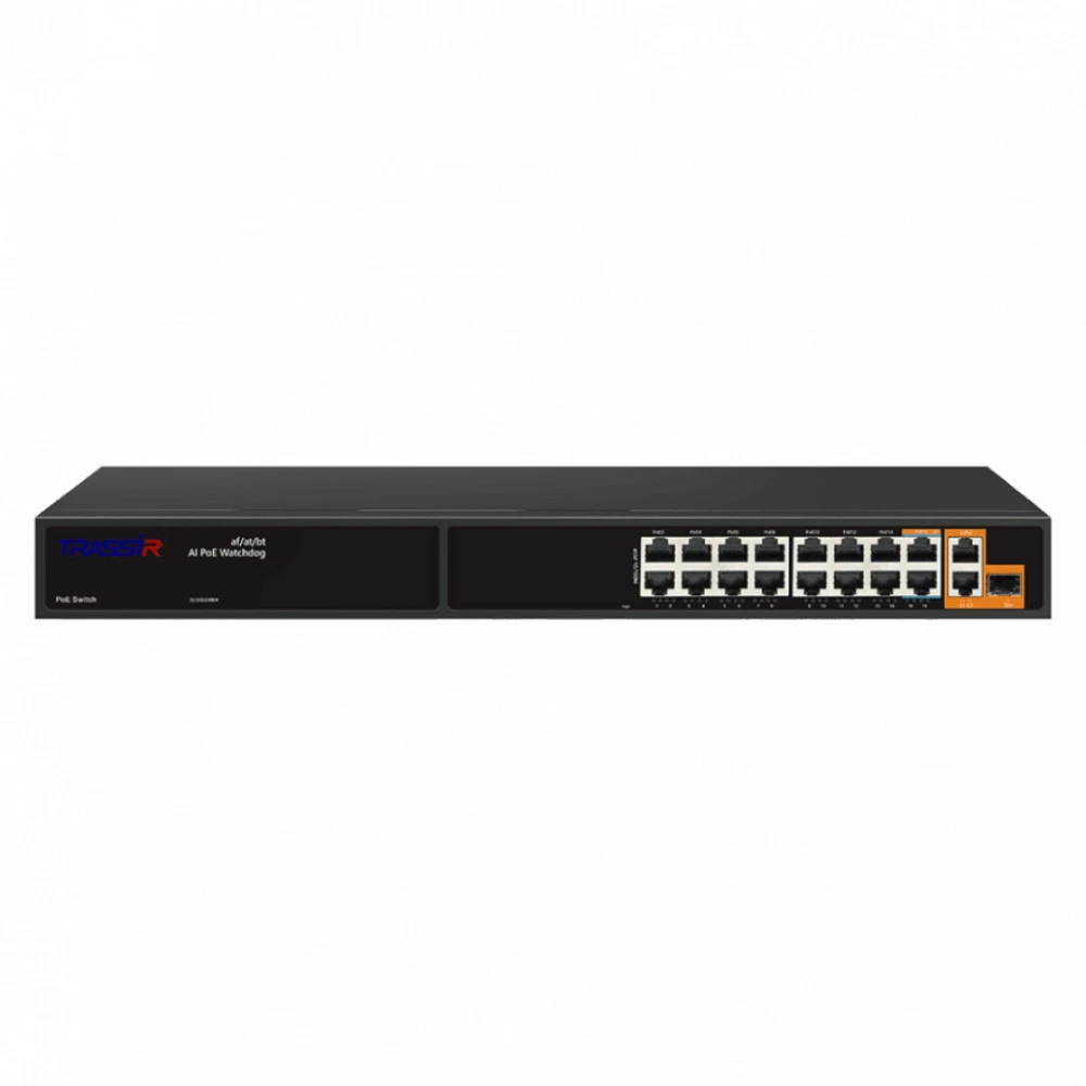 Коммутатор Trassir NS11191S-285-16POE TR-NS11191S-285-16POE 1000 Base-T (1000 мбит/с), 1 SFP порт