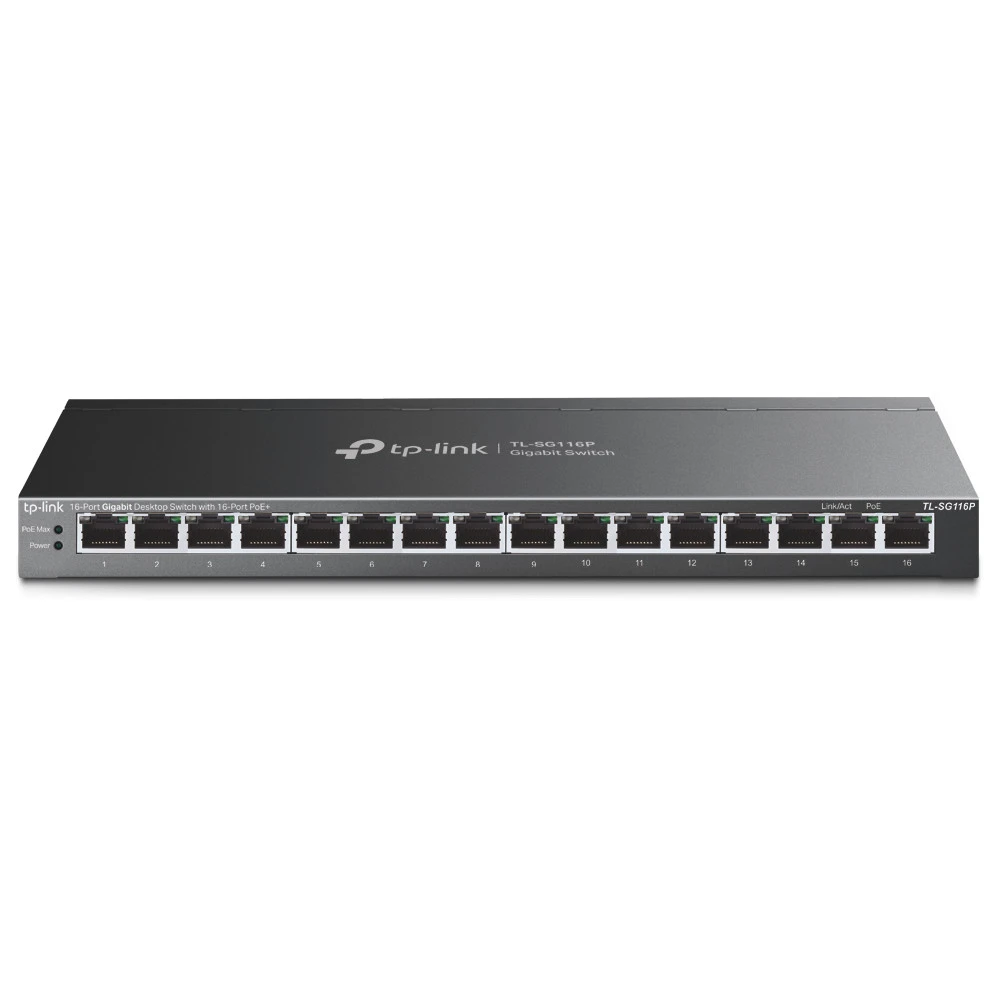Коммутатор TP-Link SG116P TL-SG116P 1000 Base-TX (1000 мбит/с)