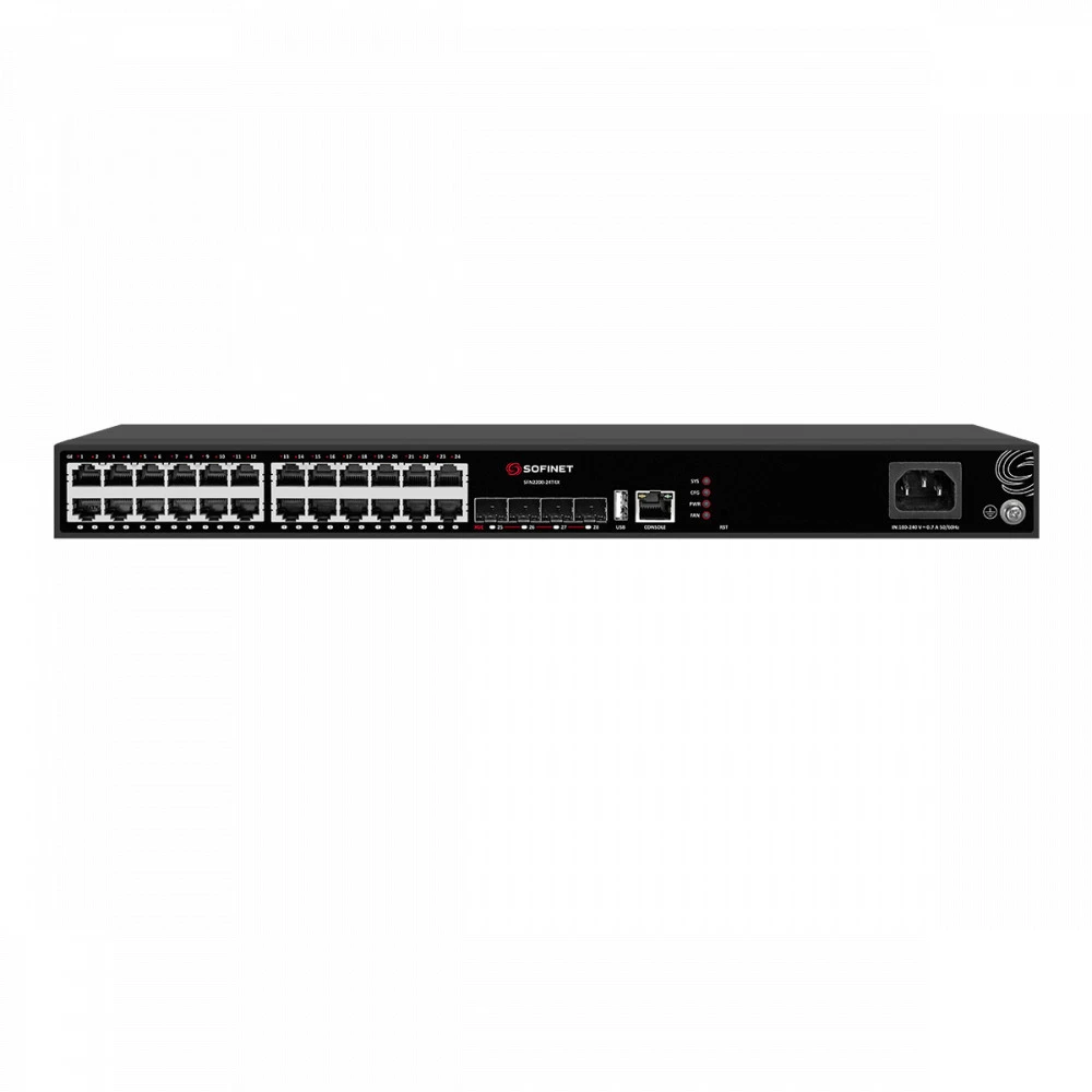 Коммутатор Sofinet SFN2200-24T4X 1000 Base-T (1000 мбит/с), 4 SFP порта