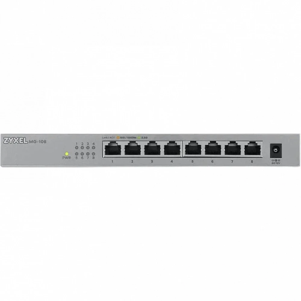 Коммутатор Zyxel XMG-108-ZZ0101F 2.5 GBase-T (2500 мбит/с), 1 SFP порт