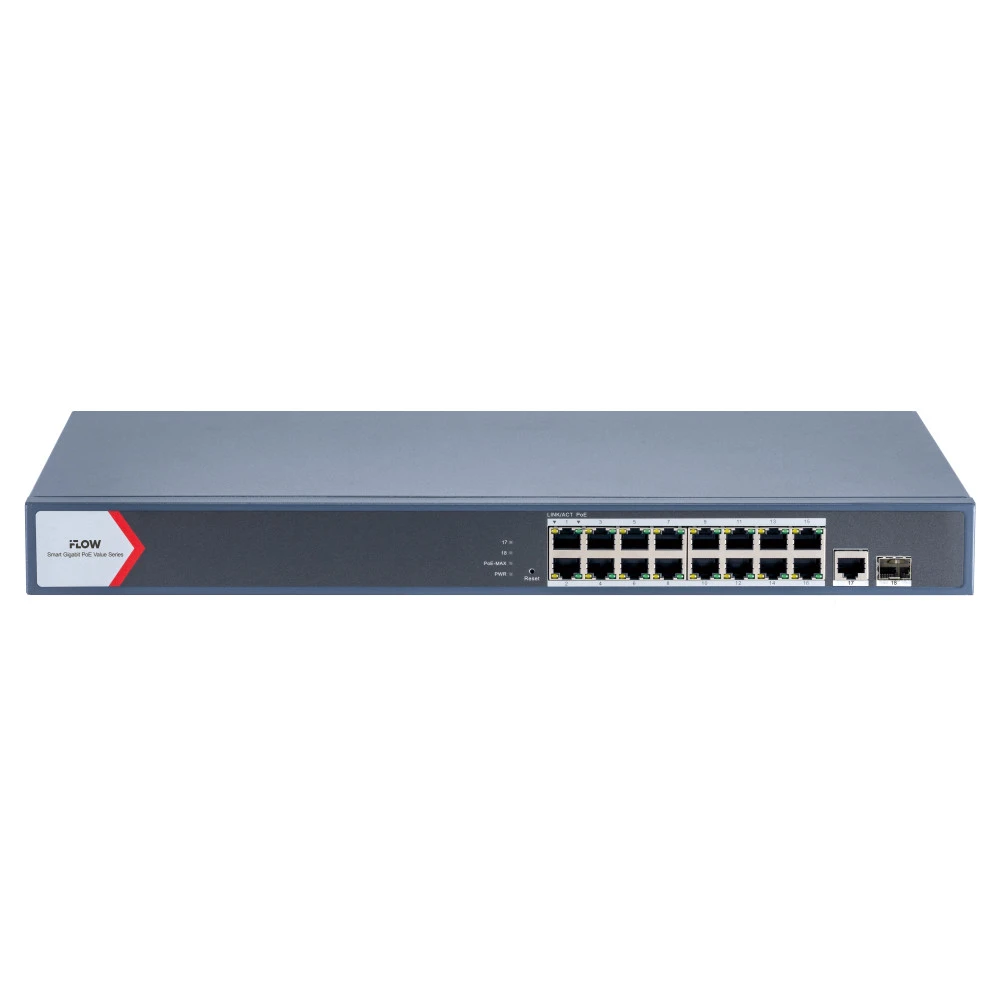 Коммутатор iFlow F-SW-EM618POE-VM 301803343 1000 Base-T (1000 мбит/с), 1 SFP порт