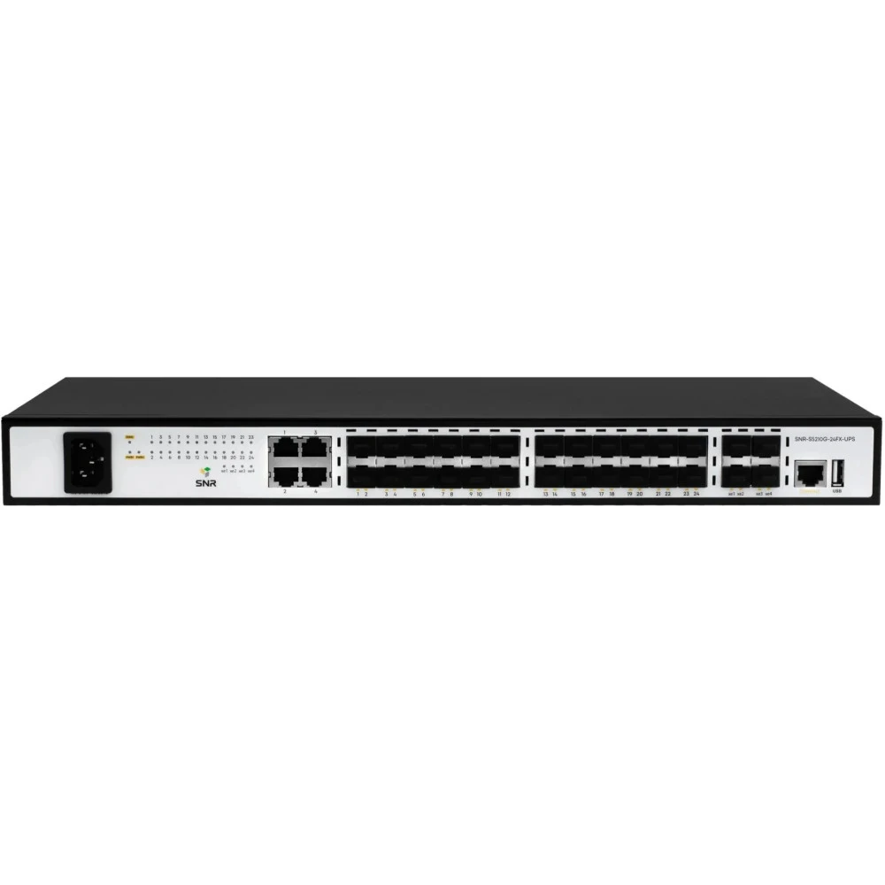 Коммутатор SNR SNR-S5210G-24FX-UPS 1000 Base-T (1000 мбит/с), 20 SFP портов