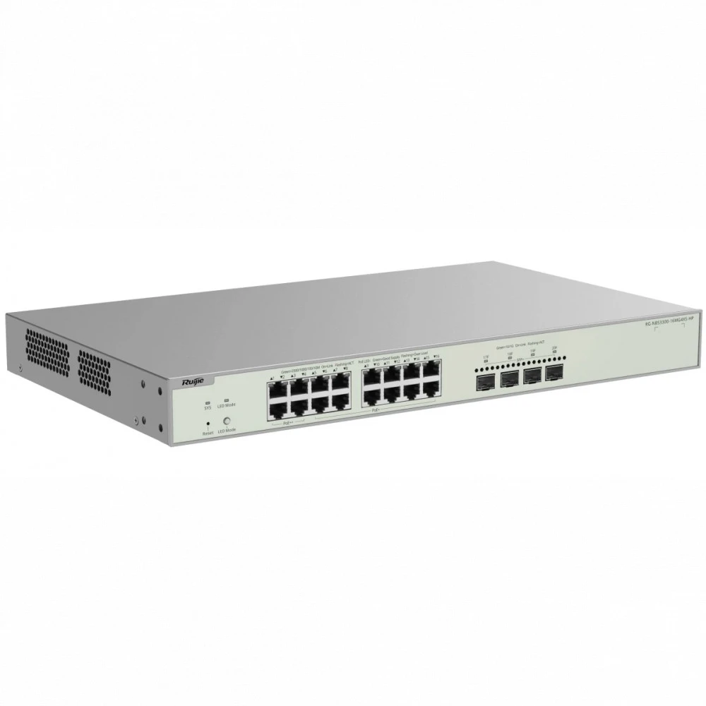 Коммутатор Ruijie RG-NBS3300-16MG4XS-HP 6976915002009 2.5 GBase-T (2500 мбит/с), 4 SFP порта