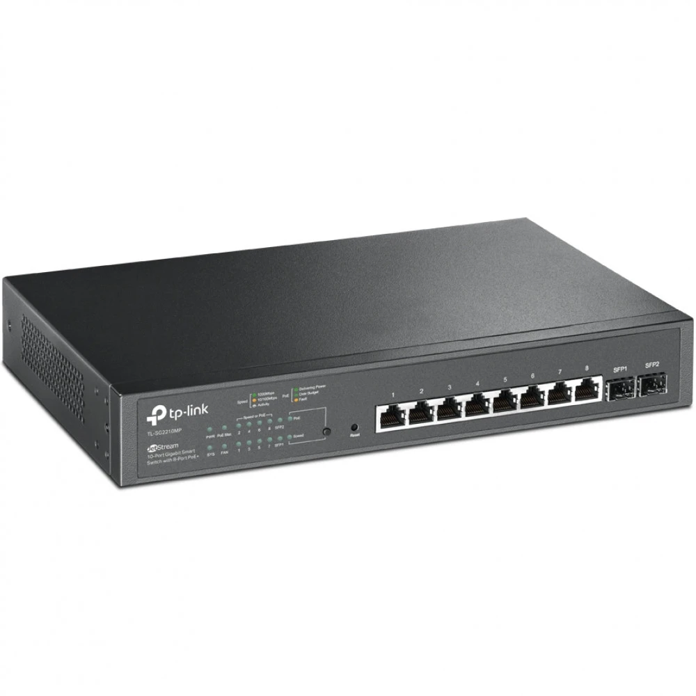 Коммутатор TP-Link SG2210MP 1000 Base-T (1000 мбит/с), 2 SFP порта