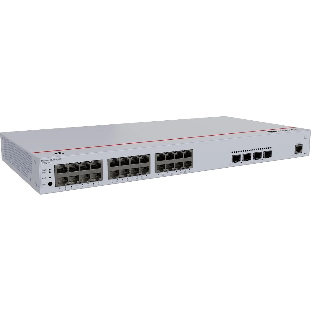 Коммутатор Huawei eKit eKitEngine S220-24P4X 98012376 1000 Base-T (1000 мбит/с), 4 SFP порта