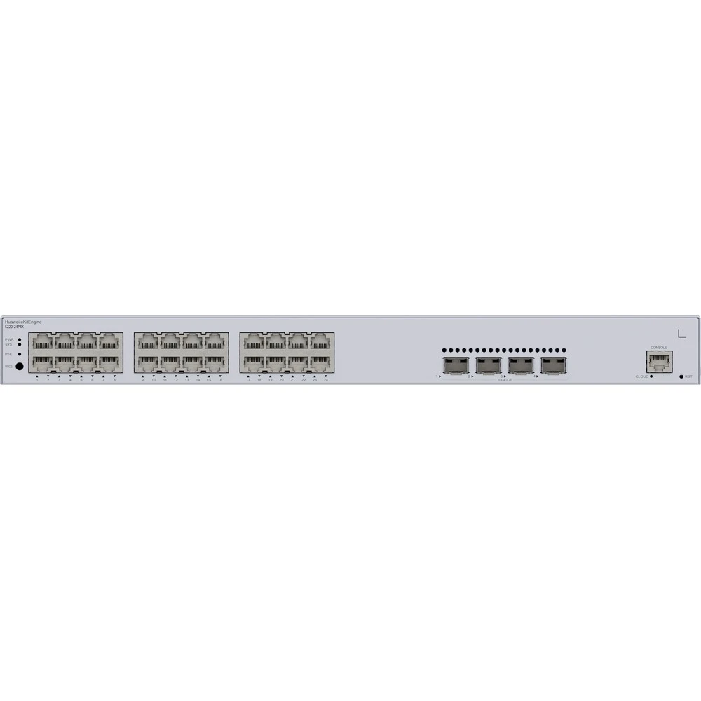 Коммутатор Huawei eKit eKitEngine S220-24P4X 98012376 1000 Base-T (1000 мбит/с), 4 SFP порта