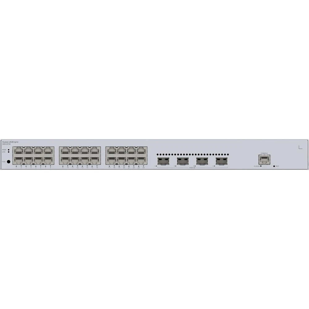 Коммутатор Huawei eKit eKitEngine S220-24T4X 98012375 1000 Base-T (1000 мбит/с), 4 SFP порта