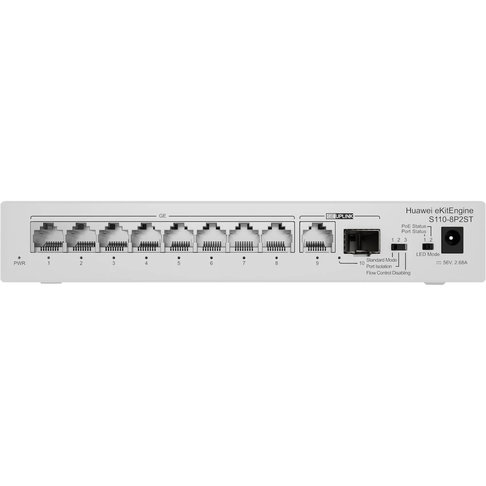 Коммутатор Huawei eKit eKitEngine S110-8P2ST 98012269 1000 Base-T (1000 мбит/с), 1 SFP порт