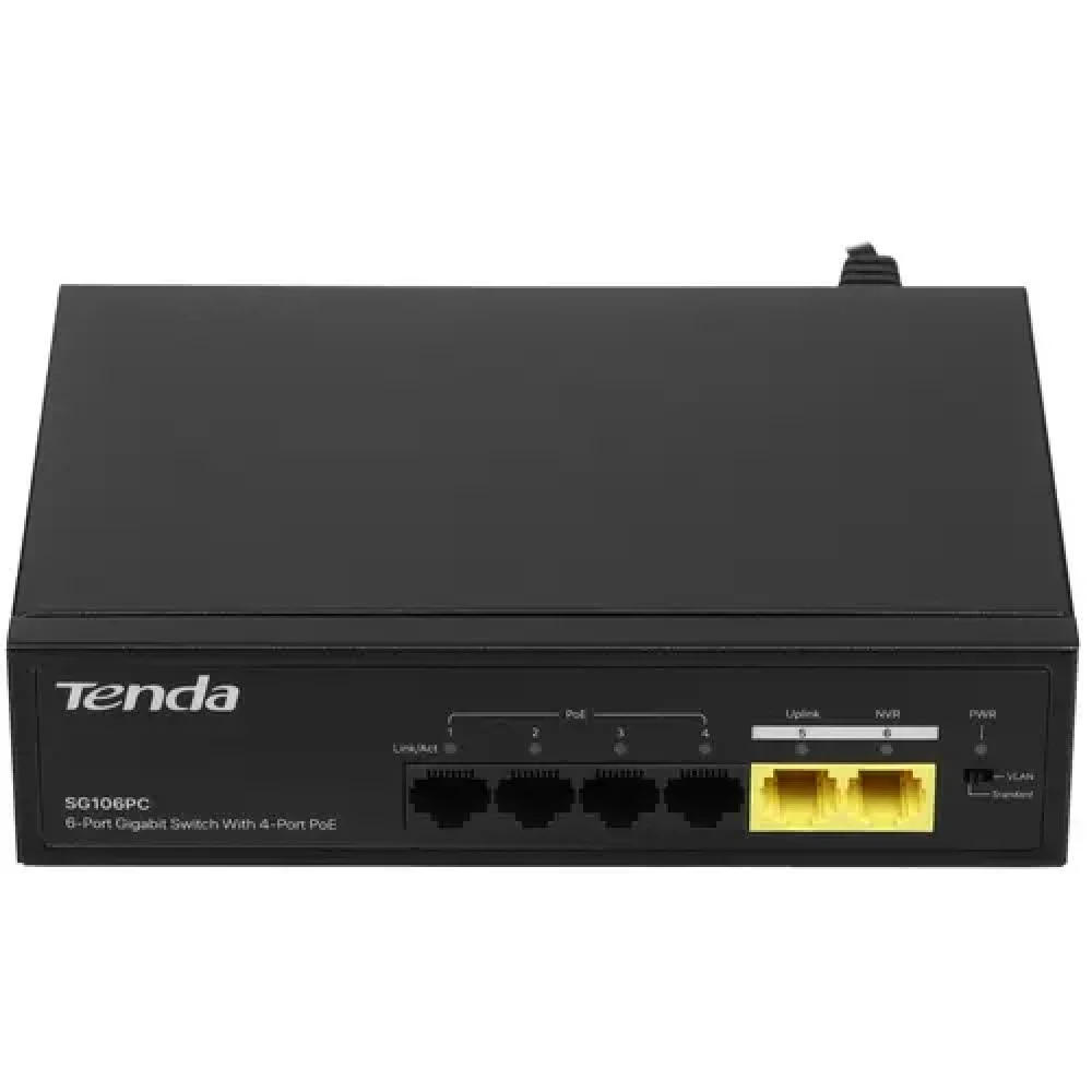 Коммутатор TENDA SG106PC 1000 Base-T (1000 мбит/с)