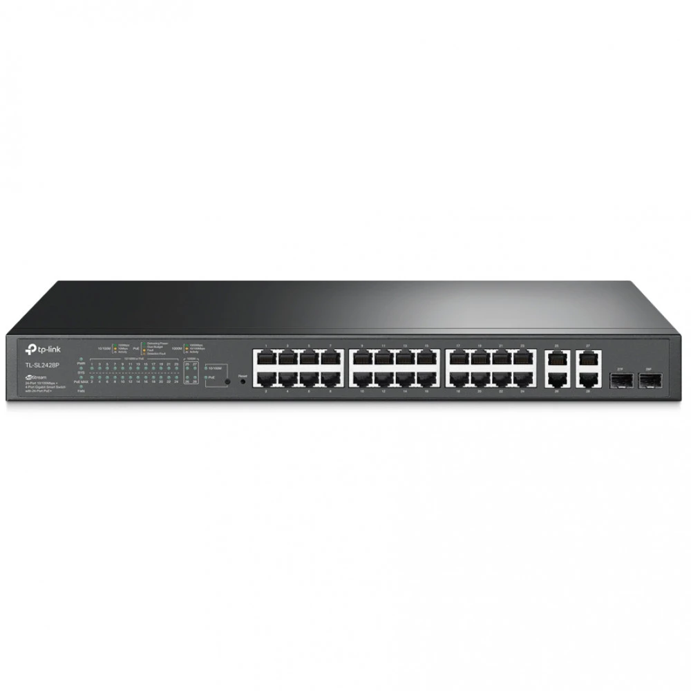 Коммутатор TP-Link SL2428P 100 Base-TX (100 мбит/с), 2 SFP порта