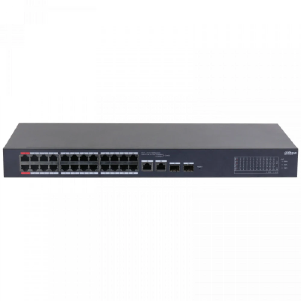 Коммутатор Dahua CS4226 DH-CS4226-24ET-375 1000 Base-T (1000 мбит/с), 2 SFP порта