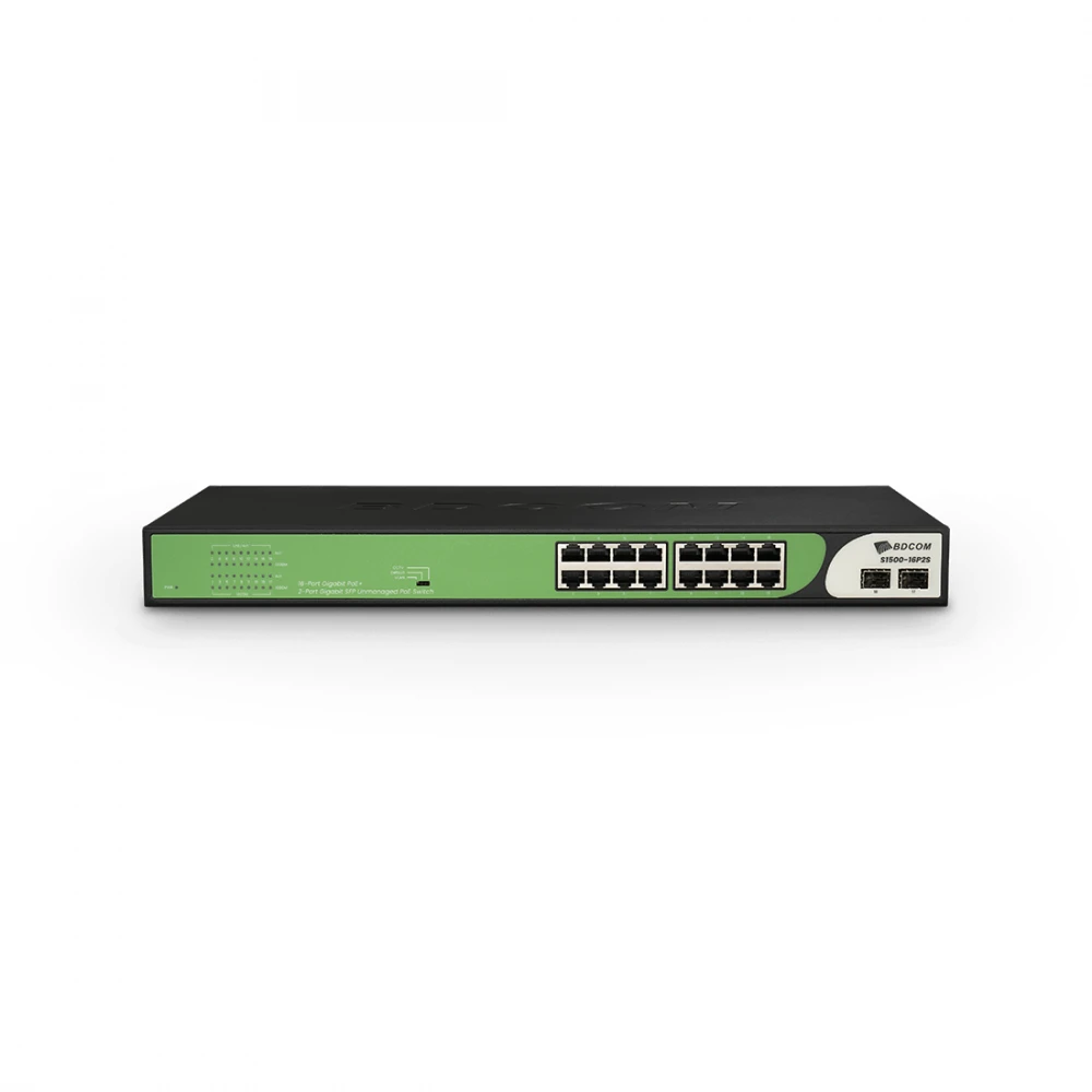 Коммутатор BDCOM S1500-16P2S 1000 Base-T (1000 мбит/с), 1 SFP порт