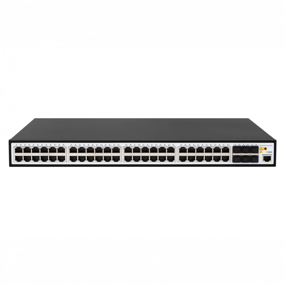 Коммутатор SNR S5310G-48TX-POE SNR-S5310G-48TX-POE 1000 Base-T (1000 мбит/с), 6 SFP портов
