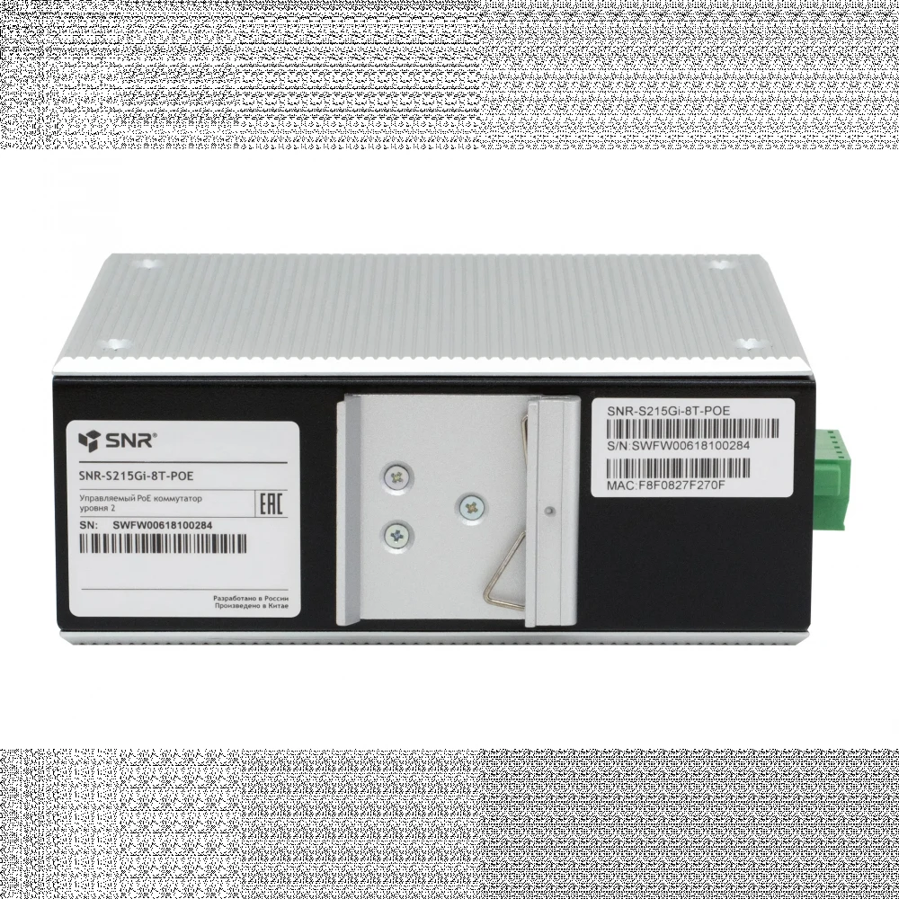 Коммутатор SNR S215GI-8T-POE SNR-S215GI-8T-POE 1000 Base-T (1000 мбит/с), 2 SFP порта