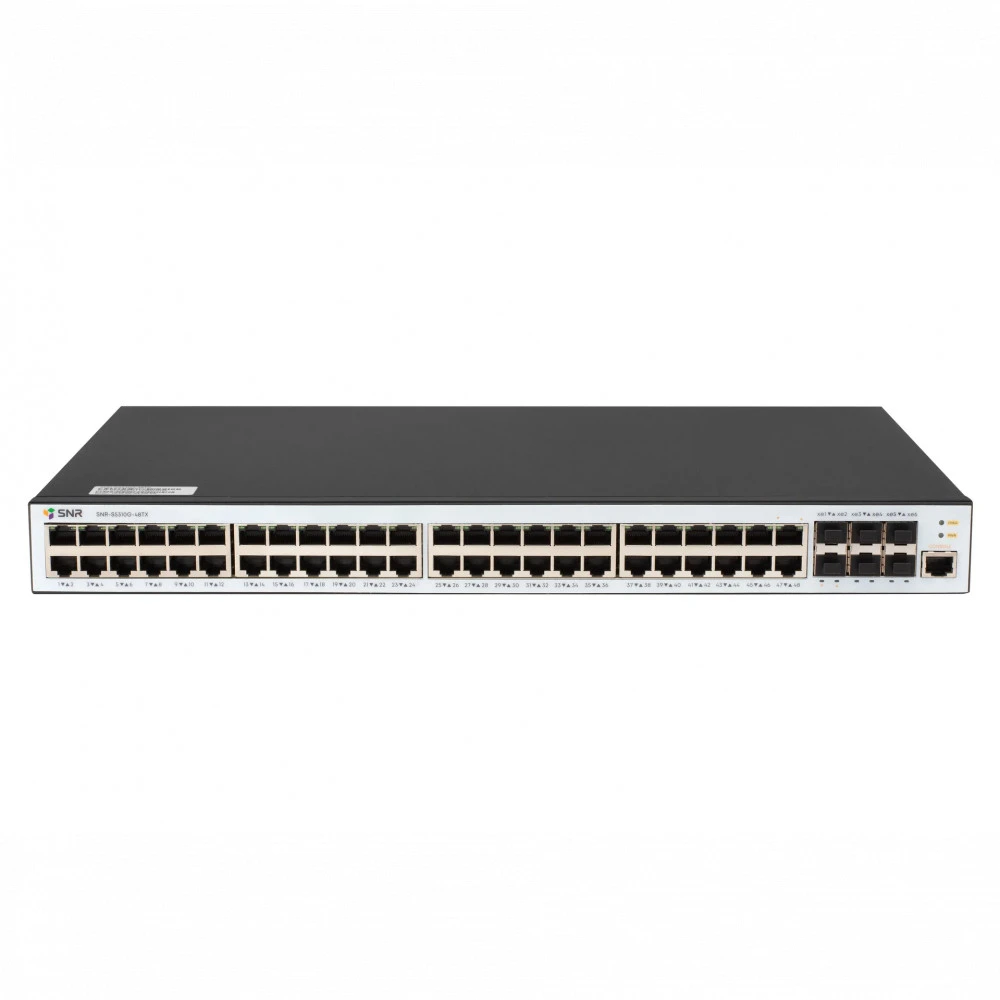 Коммутатор SNR S5310G-48TX SNR-S5310G-48TX 1000 Base-T (1000 мбит/с), 6 SFP портов