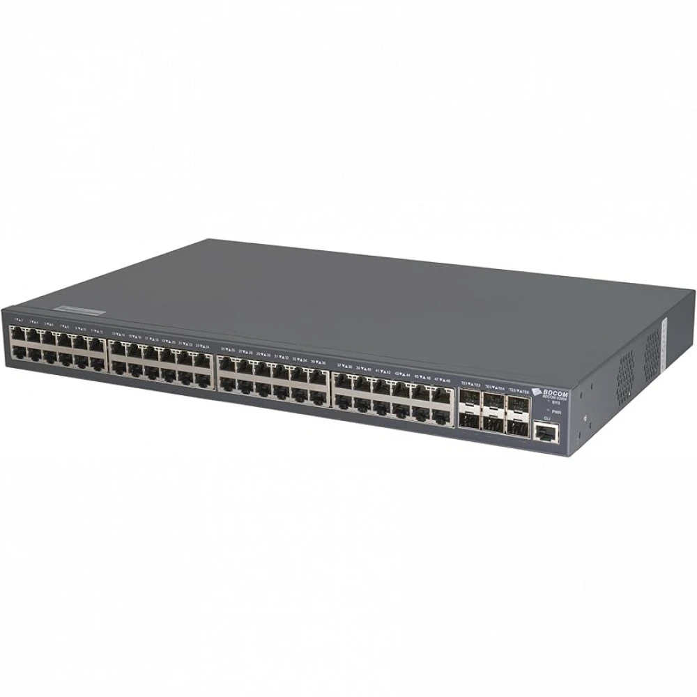 Коммутатор BDCOM S2900 S2900-48P6X-760 1000 Base-TX (1000 мбит/с), 6 SFP портов