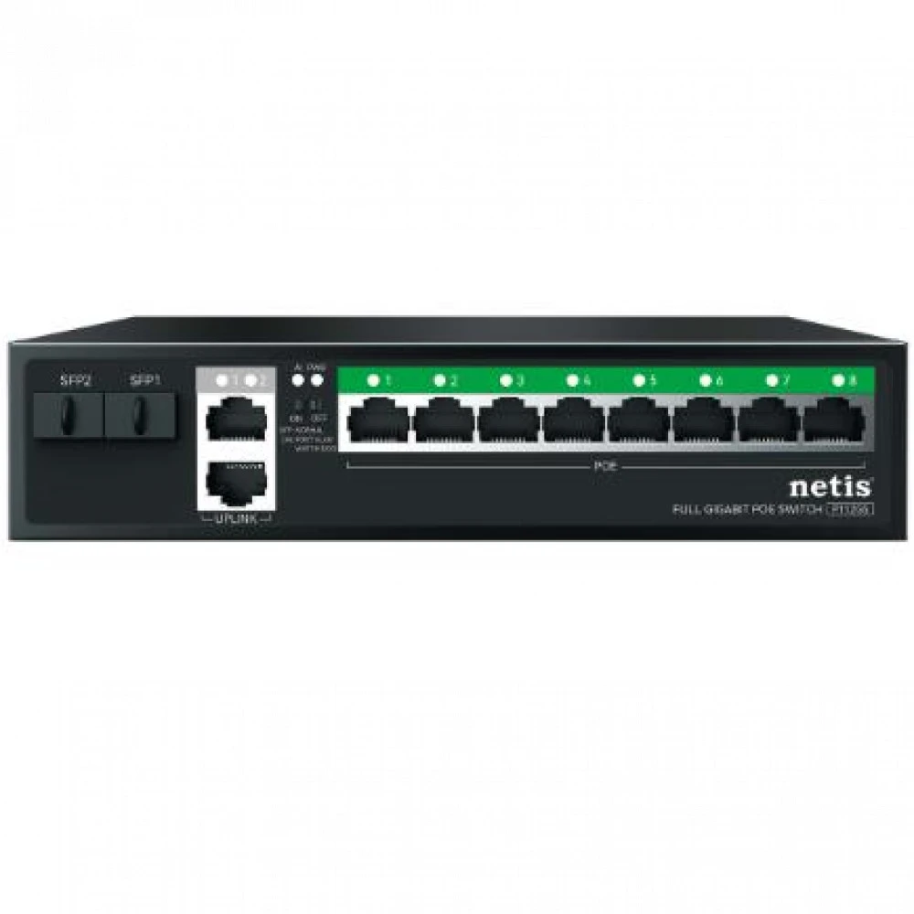Коммутатор Netis P112GS 1000 Base-T (1000 мбит/с), 2 SFP порта