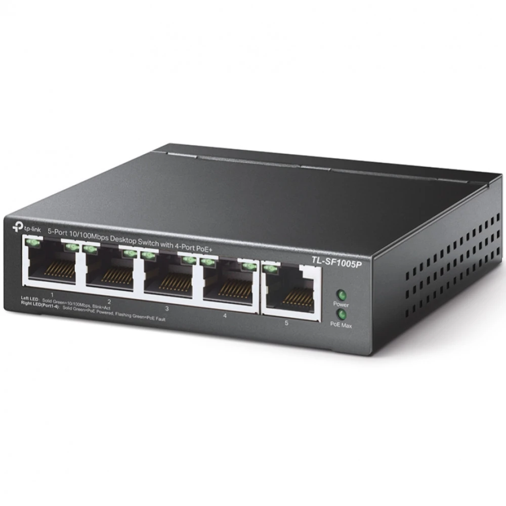Коммутатор TP-Link TL-SF1005P 100 Base-TX (100 мбит/с)
