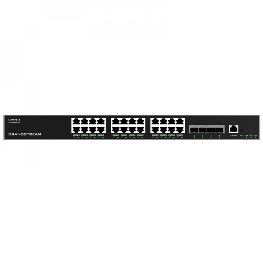 Коммутатор Grandstream GWN7813 1000 Base-T (1000 мбит/с), 4 SFP порта