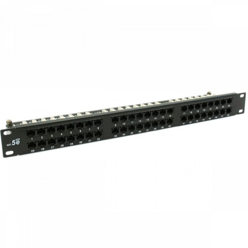 Патч-панель QTECH Патч-панель QTECH QPP-48RM-C5EUTP-8P8C-IDC-1U 48 портов, UTP, Cat. 5e