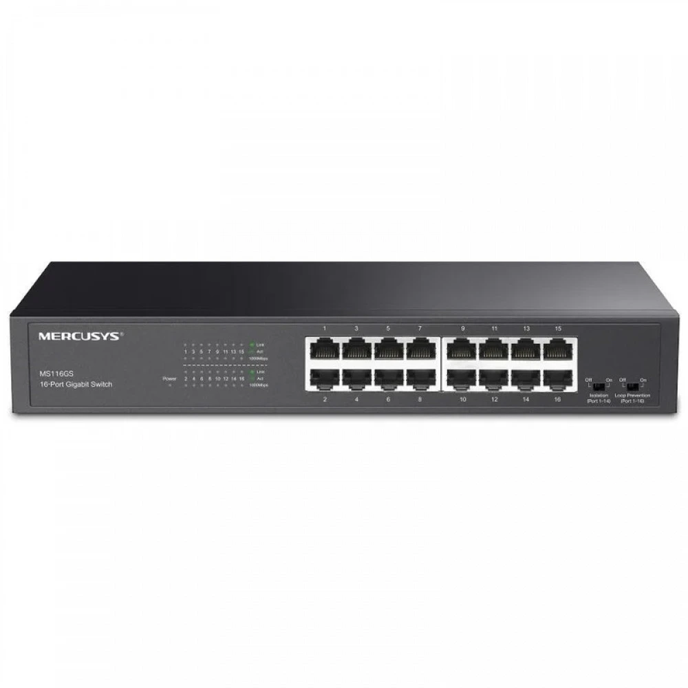 Коммутатор Mercusys MS116GS 1000 Base-T (1000 мбит/с)