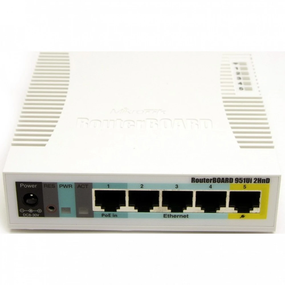Маршрутизатор Mikrotik RB951Ui-2HnD 10/100 Base-TX (100 мбит/с)