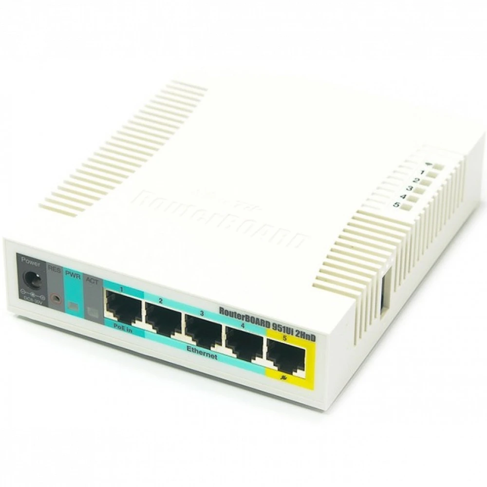 Маршрутизатор Mikrotik RB951Ui-2HnD 10/100 Base-TX (100 мбит/с)