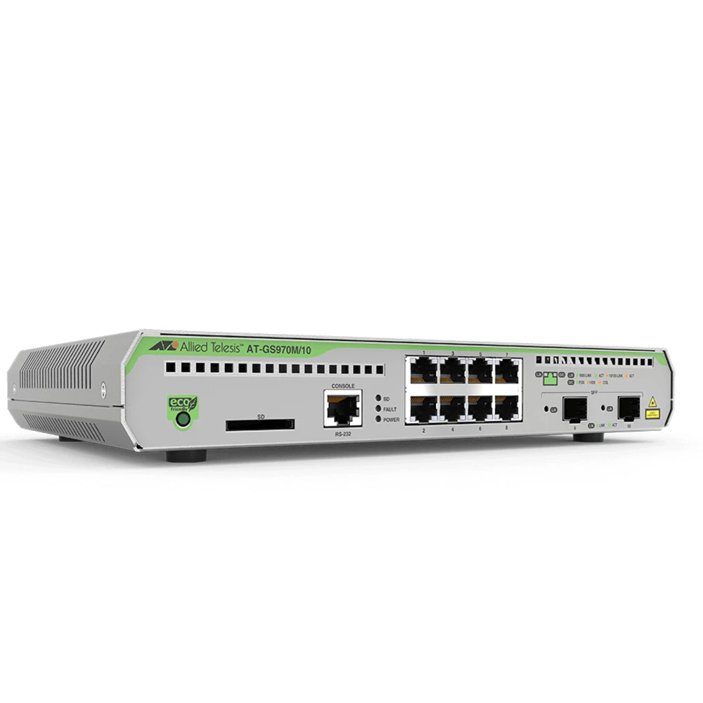 Коммутатор Allied Telesis AT-GS970M/10-50 1000 Base-TX (1000 мбит/с), 2 SFP порта