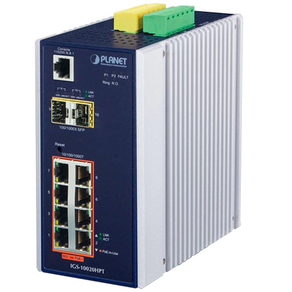 Коммутатор Planet IGS-10020HPT 1000 Base-TX (1000 мбит/с), 2 SFP порта
