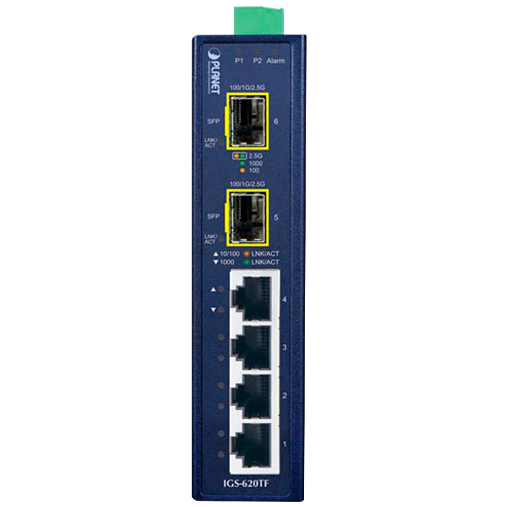 Коммутатор Planet IGS-620TF 1000 Base-TX (1000 мбит/с), 2 SFP порта