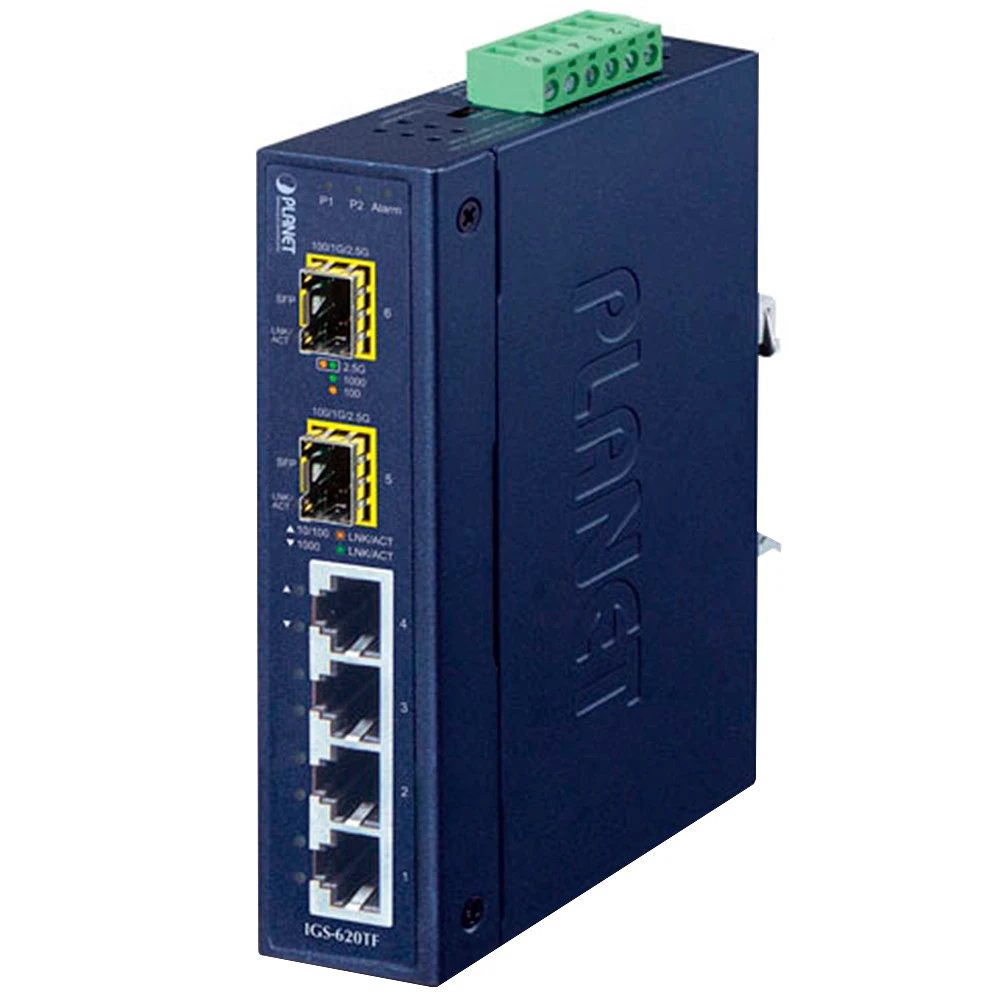 Коммутатор Planet IGS-620TF 1000 Base-TX (1000 мбит/с), 2 SFP порта