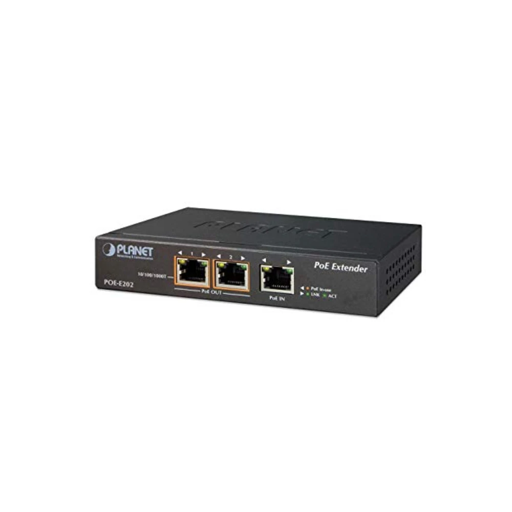 Сетевое устройство Planet РоЕ репитор 1-Port 802.3at PoE+ to 2-Port 802.3af/at Gigabit PoE POE-E202 PoE-усилитель