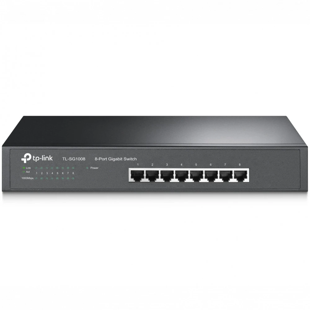Коммутатор TP-Link TL-SG1008(UN) 1000 Base-TX (1000 мбит/с)